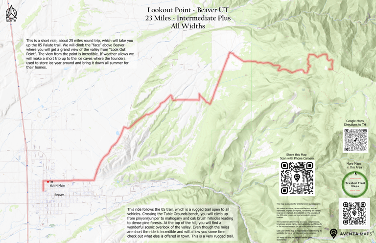 Lookout Point - Beaver UT Map by Trusted Trail Maps Inc. | Avenza Maps