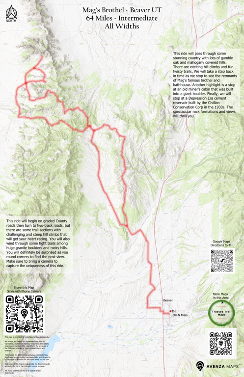 Mags Brothel - Beaver UT Map by Trusted Trail Maps Inc. | Avenza Maps