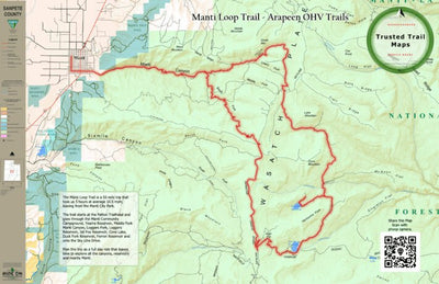 Trusted Trail Maps Inc. Manti Loop - Arapeen Trails Utah digital map