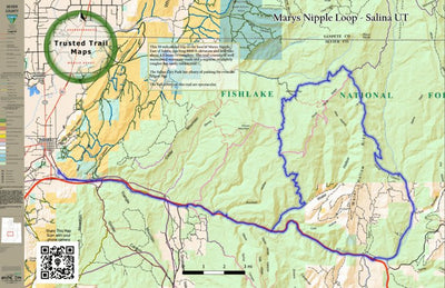 Trusted Trail Maps Inc. Marys Nipple Loop - Salina Utah digital map