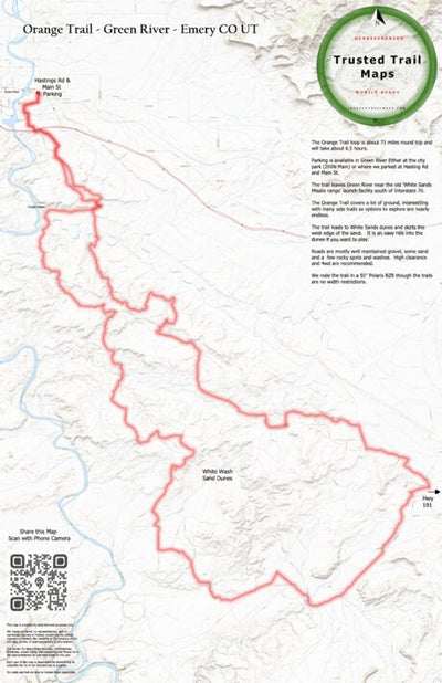 Trusted Trail Maps Inc. Orange Trail - Green River - Emery CO UT digital map