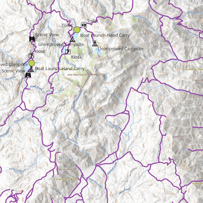 Trail Map Difficulty Ranges Pine Forest Range OHV Trails - Nevada Map by Trusted Trail Maps Inc ...