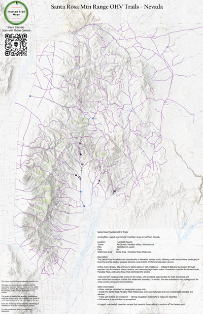 Santa Rosa Mtn Range OHV Trails - Nevada Preview 1