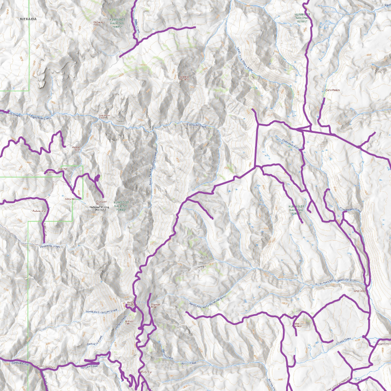 Santa Rosa Mtn Range OHV Trails - Nevada Map by Trusted Trail Maps Inc ...