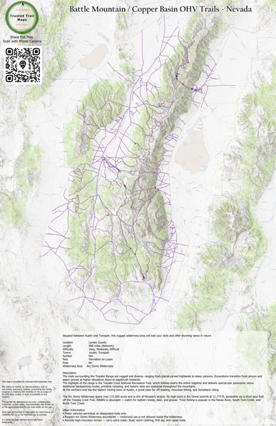 Toiyabe Crest / Arc Dome OHV Trails - Nevada Preview 1