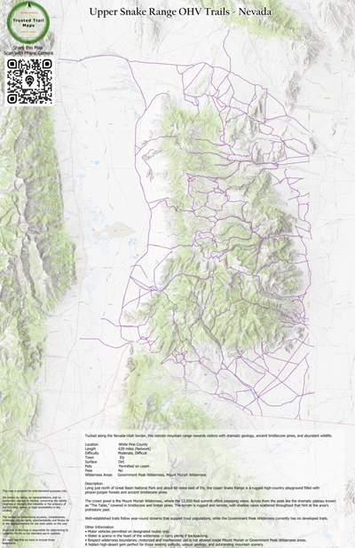 Upper Snake Range OHV Trails - Nevada Preview 1