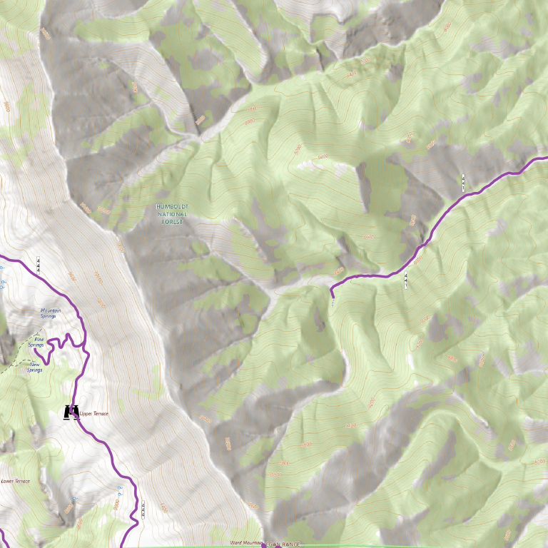 Ward Mountain OHV Trails - Nevada Map by Trusted Trail Maps Inc ...