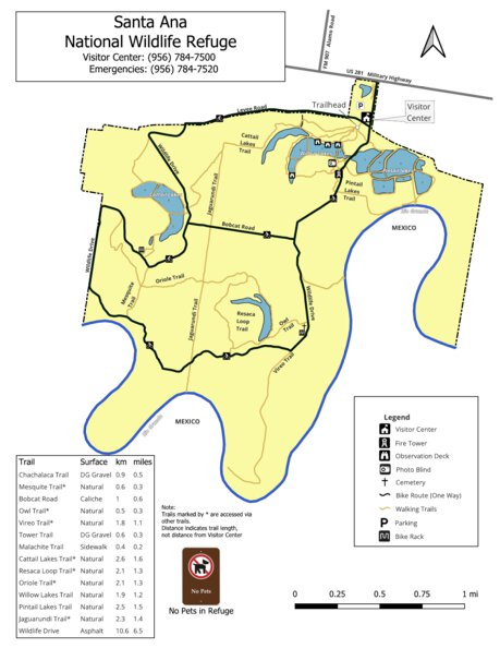 Santa Ana National Wildlife Refuge Map by U.S Fish and Wildlife Service ...