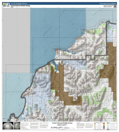U.S. Fish & Wildlife Service Kodiak NWR (KDK-06 - #6 of 15) digital map