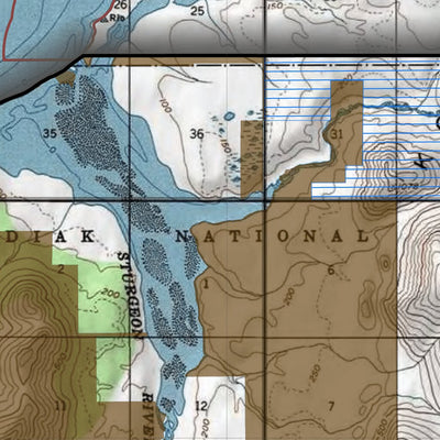 U.S. Fish & Wildlife Service Kodiak NWR (KDK-06 - #6 of 15) digital map