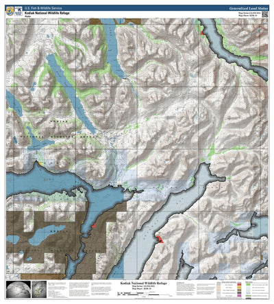 U.S. Fish & Wildlife Service Kodiak NWR (KDK-10 - #10 of 15) digital map