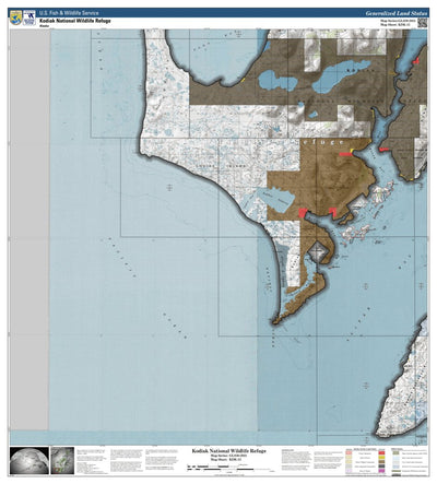U.S. Fish & Wildlife Service Kodiak NWR (KDK-13 - #13 of 15) digital map