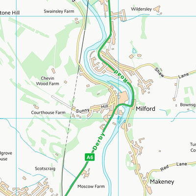 UK Topographic Maps Amber Valley District (B) (SK34) digital map