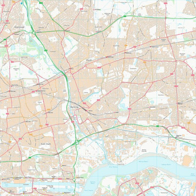 UK Topographic Maps Barking and Dagenham London Boro (TQ48) digital map