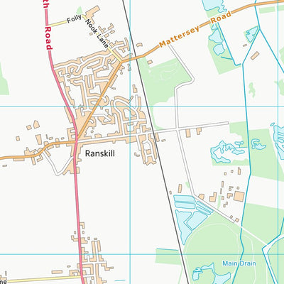 UK Topographic Maps Bassetlaw District (SK68) digital map