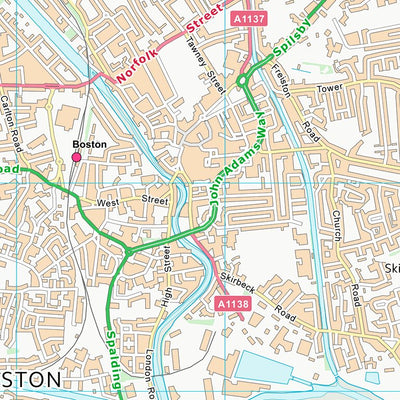 UK Topographic Maps Boston District (B) (TF34) digital map