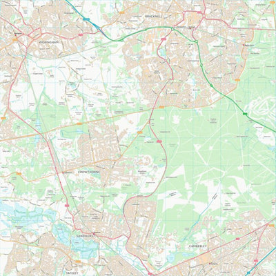 UK Topographic Maps Bracknell Forest (B) (SU86) digital map