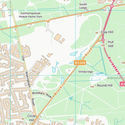 UK Topographic Maps Bracknell Forest (B) (SU86) digital map