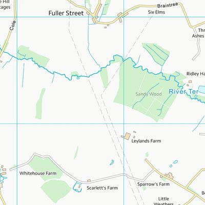 UK Topographic Maps Braintree District (TL71) digital map