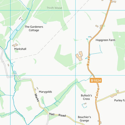 UK Topographic Maps Braintree District (TL82) digital map