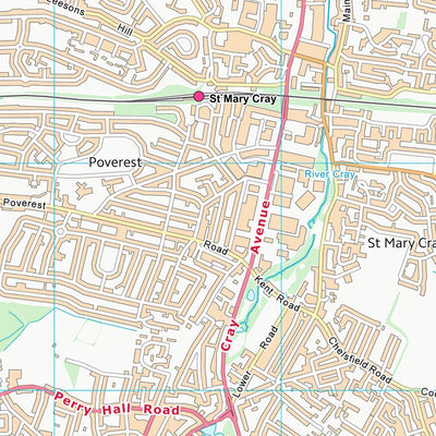 UK Topographic Maps Bromley London Boro (TQ46) digital map