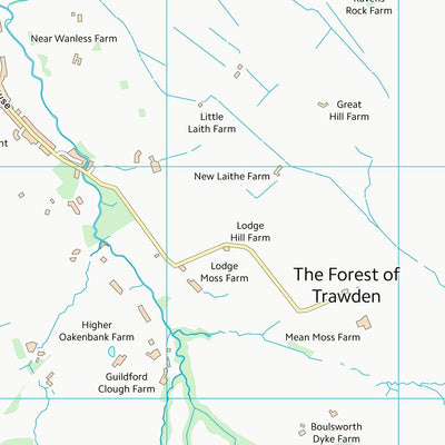 UK Topographic Maps Calderdale District (B) (SD93) digital map