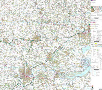 UK Topographic Maps Chartham & Stone Street Ward 1 (1:50,000) digital map
