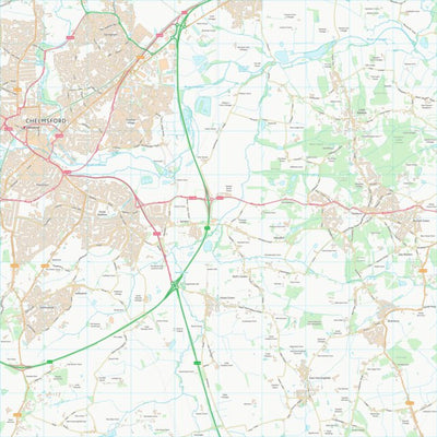 UK Topographic Maps Chelmsford District (B) (TL70) digital map