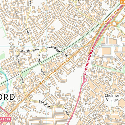 UK Topographic Maps Chelmsford District (B) (TL70) digital map