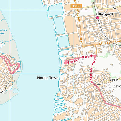 UK Topographic Maps City of Plymouth (B) (SX45) digital map