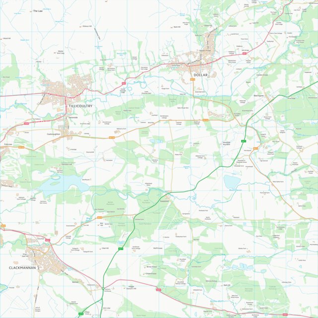 Clackmannanshire (NS99) Map by UK Topographic Maps | Avenza Maps