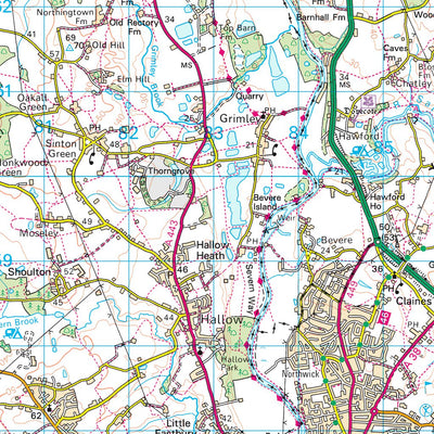 UK Topographic Maps Coniston and Hawkshead Ward 1 (1:50,000) digital map