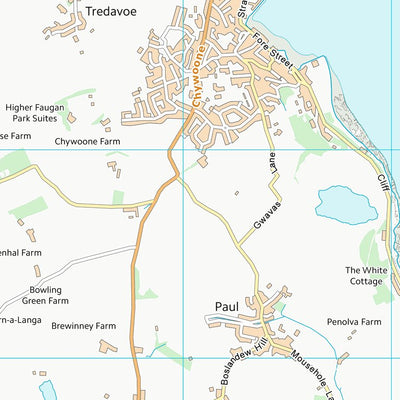 UK Topographic Maps Cornwall (SW42) digital map