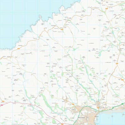 UK Topographic Maps Cornwall (SW43) digital map