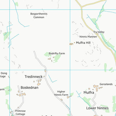 UK Topographic Maps Cornwall (SW43) digital map