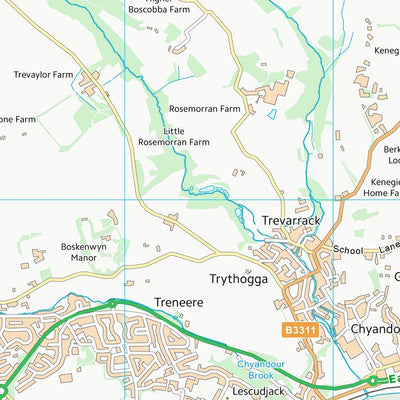 UK Topographic Maps Cornwall (SW43) digital map