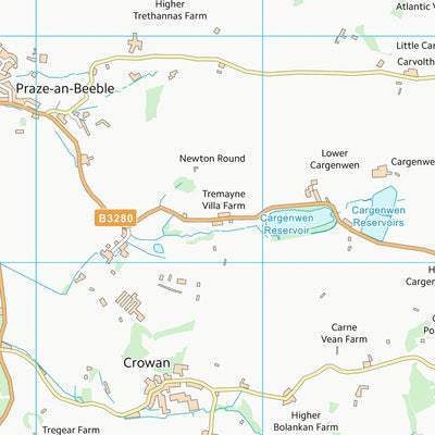 UK Topographic Maps Cornwall (SW63) digital map
