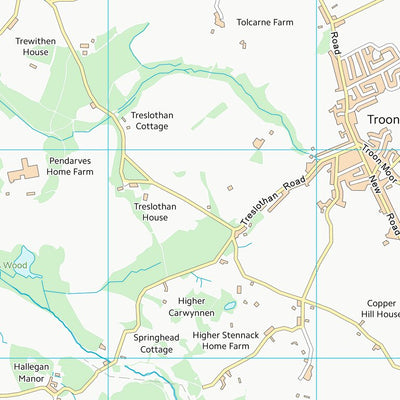UK Topographic Maps Cornwall (SW63) digital map