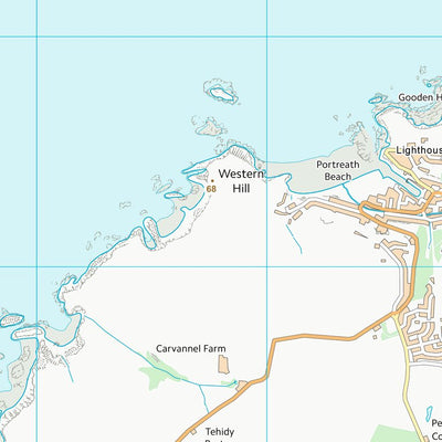 UK Topographic Maps Cornwall (SW64) digital map