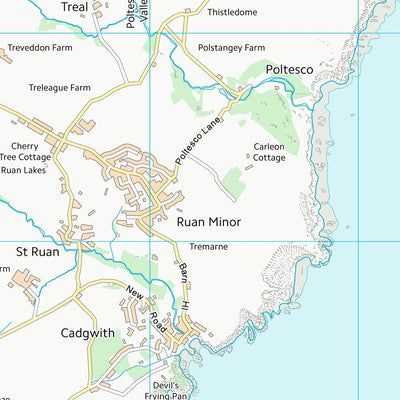 UK Topographic Maps Cornwall (SW71) digital map