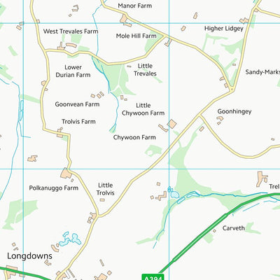UK Topographic Maps Cornwall (SW73) digital map