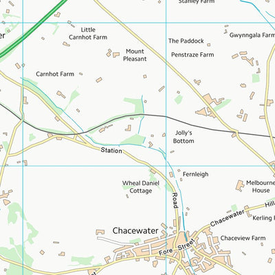 UK Topographic Maps Cornwall (SW74) digital map