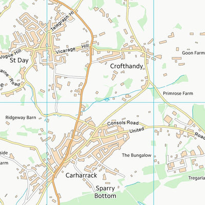 UK Topographic Maps Cornwall (SW74) digital map