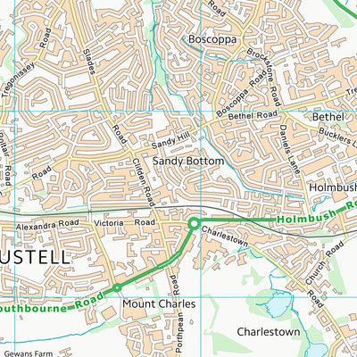 UK Topographic Maps Cornwall (SX05) digital map