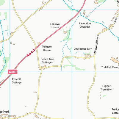 UK Topographic Maps Cornwall (SX06) digital map