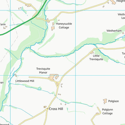UK Topographic Maps Cornwall (SX07) digital map