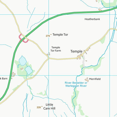 UK Topographic Maps Cornwall (SX17) digital map