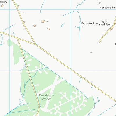 UK Topographic Maps Cornwall (SX18) digital map
