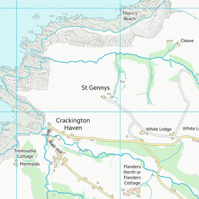 UK Topographic Maps Cornwall (SX19) digital map