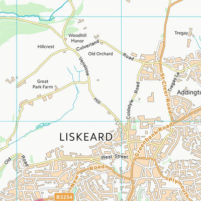 UK Topographic Maps Cornwall (SX26) digital map